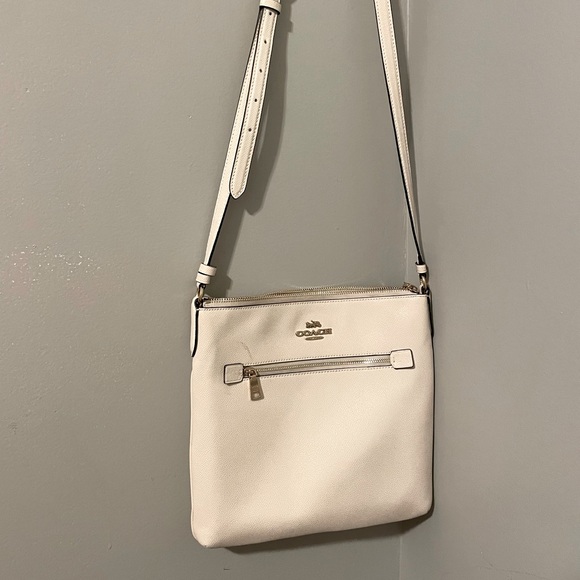 Coach white crossbody purse - Picture 1 of 2